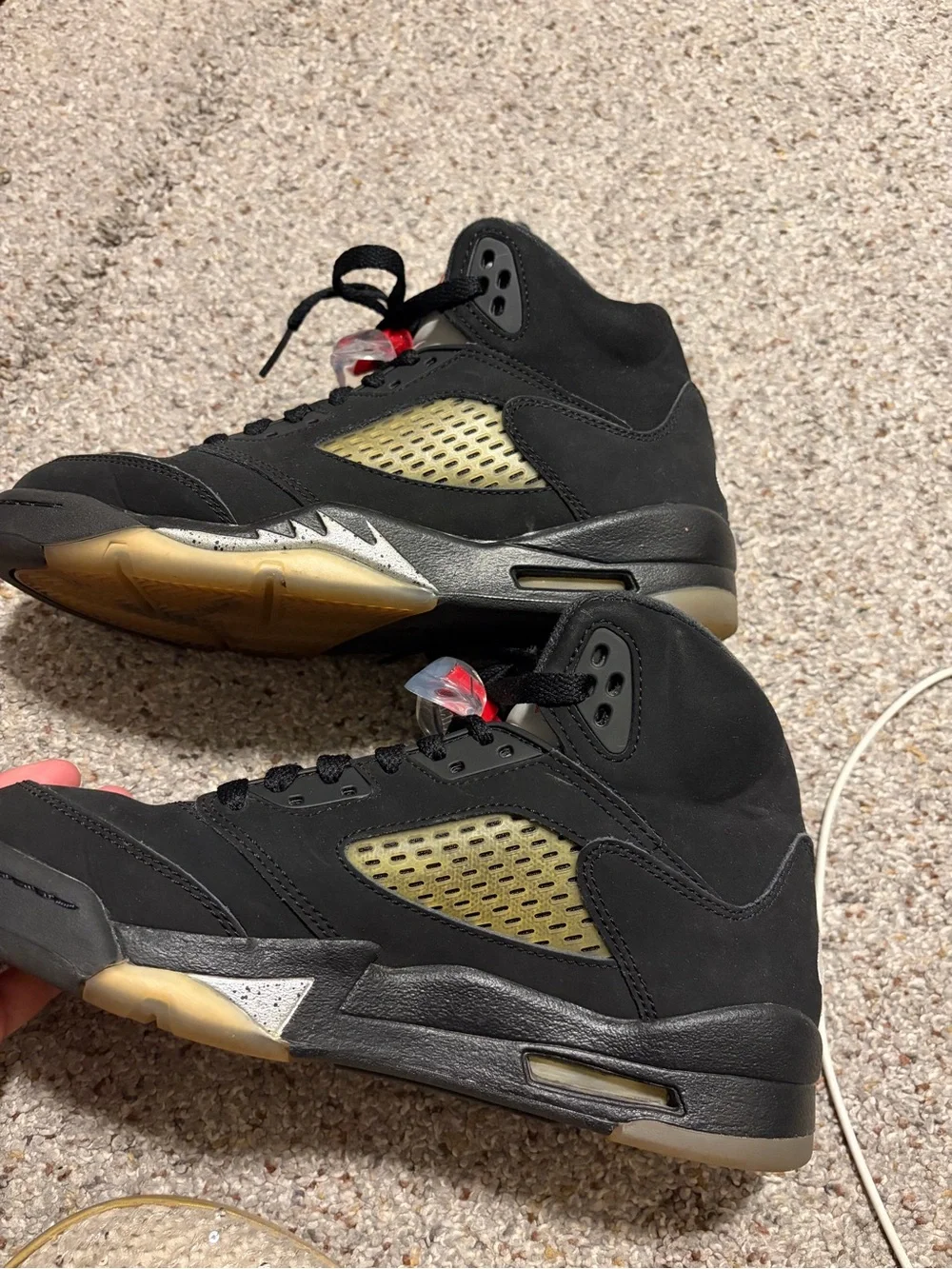 Jordan 5 Black Metallic Sneakers